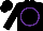 Silk - Black, purple circle