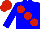 Silk - Blue-light body, red large spots, blue-light arms, red cap