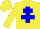 Silk - Yellow, blue cross of lorraine