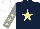 Silk - DARK BLUE, BEIGE star, GREY sleeves, BEIGE stars, WHITE cap