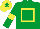 Silk - Emerald green, yellow hollow box, yellow armlet, yellow cap, emerald green star