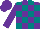 Silk - Purple, teal blocks, purple cap