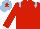 Silk - Red, light blue epaulets, red arms, light blue cap, red star