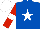 Silk - Royal blue, white star, red sleeves, white armlets, white cap