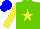 Silk - Light green,yellow star,yellow sleeves,blue cap