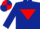 Silk - Dark Blue, Red inverted triangle, quartered cap
