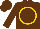 Silk - Brown, gold circle