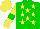 Silk - Green, yellow stars, sleeves with green armlets, yellow cap