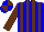 Silk - Blue, brown stripes, sleeves blue, cap blue, brown quartered