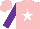 Silk - Pink, white star, purple sleeves