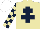Silk - Beige, dark blue cross of lorraine, checked sleeves, white cap