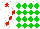 Silk - White, green diamonds, red diamonds on sleeves, red star on cap