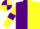 Silk - Purple and yellow (halved), yellow sleeves, purple armlets, purple and yellow quartered cap