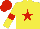 Silk - Yellow, red star, armlets, cap