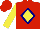 Silk - Red, yellow diamond, navy diamond frame, yellow sleeves, red cap