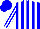 Silk - Blue, white stripes , indigo stripes sleeves, blue cap