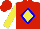 Silk - Red, yellow diamond, blue diamond frame, yellow sleeves, red cap
