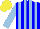 Silk - Blue, light blue stripes, sleeves yellow, cap yellow