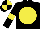 Silk - black, yellow disc, yellow armlets, quartered cap