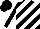 Silk - White, black diagonal stripes, sleeves black, white seams, cap red