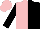 Silk - Pink, black halved (horizontally), sleeves pink, cap pink (transit)
