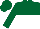 Silk - Forest green, white halved horizontally, forest green cap