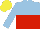 Silk - light blue and red halved horizontally, yellow cap