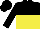 Silk - black and yellow halved horizontally