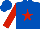 Silk - Royal blue, red star, sleeves royal blue, cap red