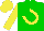 Silk - Green, yellow horseshoe, sleeves, yellow cap