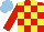 Silk - red and yellow checked, light blue cap