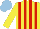 Silk - Yellow,red stripes, light blue cap