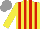 Silk - Yellow,red stripes, grey cap