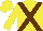 Silk - Yellow, brown crossed sashes