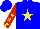 Silk - Blue, yellow star, red sleeves, yellow stars sleeves, cuffs, blue, red quarters cap