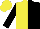 Silk - Yellow, black halved (horizontally), sleeves yellow, cap yellow (transit)