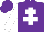 Silk - purple, white cross of lorraine, white sleeves