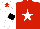 Silk - Red, white star, white sleeves, black armlets, white cap, red star
