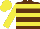 Silk - Brown, yellow hoops , sleeves, cap