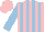 Silk - Pink, light blue stripes, sleeves pink, cap pink