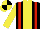 Silk - Black, yellow stripe,red braces, yellow sleeves, yellow and black quartered cap
