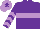 Silk - Purple, mauve hoop, chevrons on sleeves, mauve cap, purple star