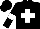 Silk - Black, white cross, black arms, white armlets, black cap