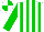 Silk - White, green stripes, sleeves white, cap white, green quartered