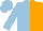 Silk - Light blue,orange halved