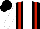 Silk - Black,white stripe,red braces,white sleeves