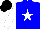 Silk - Blue, white star, sleeves black, cap blue