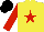 Silk - Yellow, red star, sleeves black, cap red