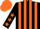 Silk - Black and orange stripes, black sleeves, orange stars, orange cap