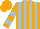 Silk - Orange,light blue stripes,hoops sleeves